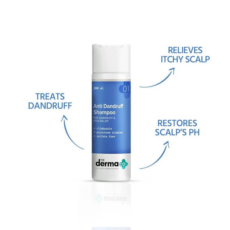 The Derma Co Anti-Dandruff Shampoo for Dandruff & Itch Relief - 200 ml