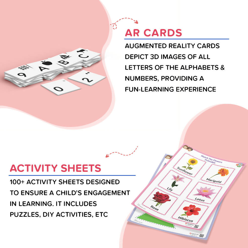 ClassMonitor Playgroup Home Learning Kit with Free Mobile App for 1 - 2.5 Years with 300+ Worksheet For kids of 2 Years