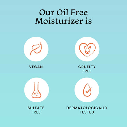 Foxtale Oil-Free Gel Moisturizer with Hyaluronic Acid & Niacinamide - Boosts Hydration, Brightens Skin, Soothes Acne
