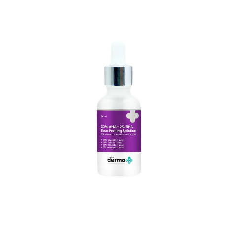 the derma co 30% aha + 2% bha face peeling solution - 30 ml