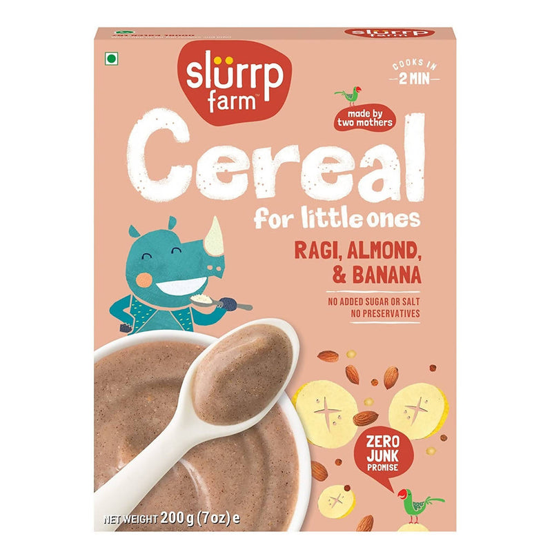 Slurrp Farm Ragi & Almond & Banana Cereal For little Ones - 200 gm