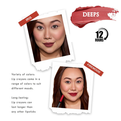 Love Earth Lip Crayon Non-Transfer Lipstick - Deeps