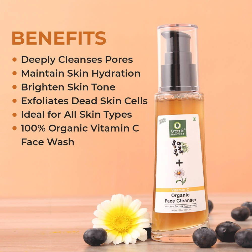 Organic Harvest Vitamin C Organic Face Cleanser - 100 ml