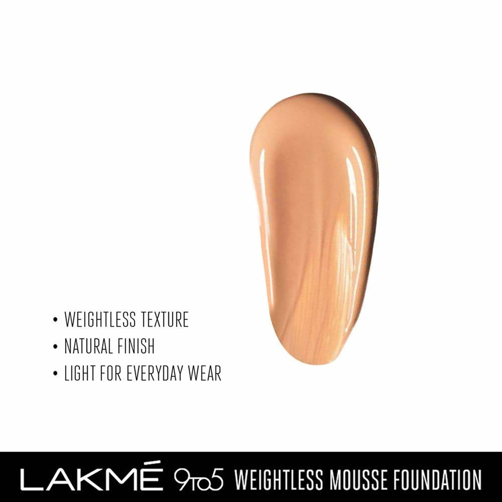 Lakme 9To5 Weightless Mousse Foundation  Beige Vanilla - 25 gms
