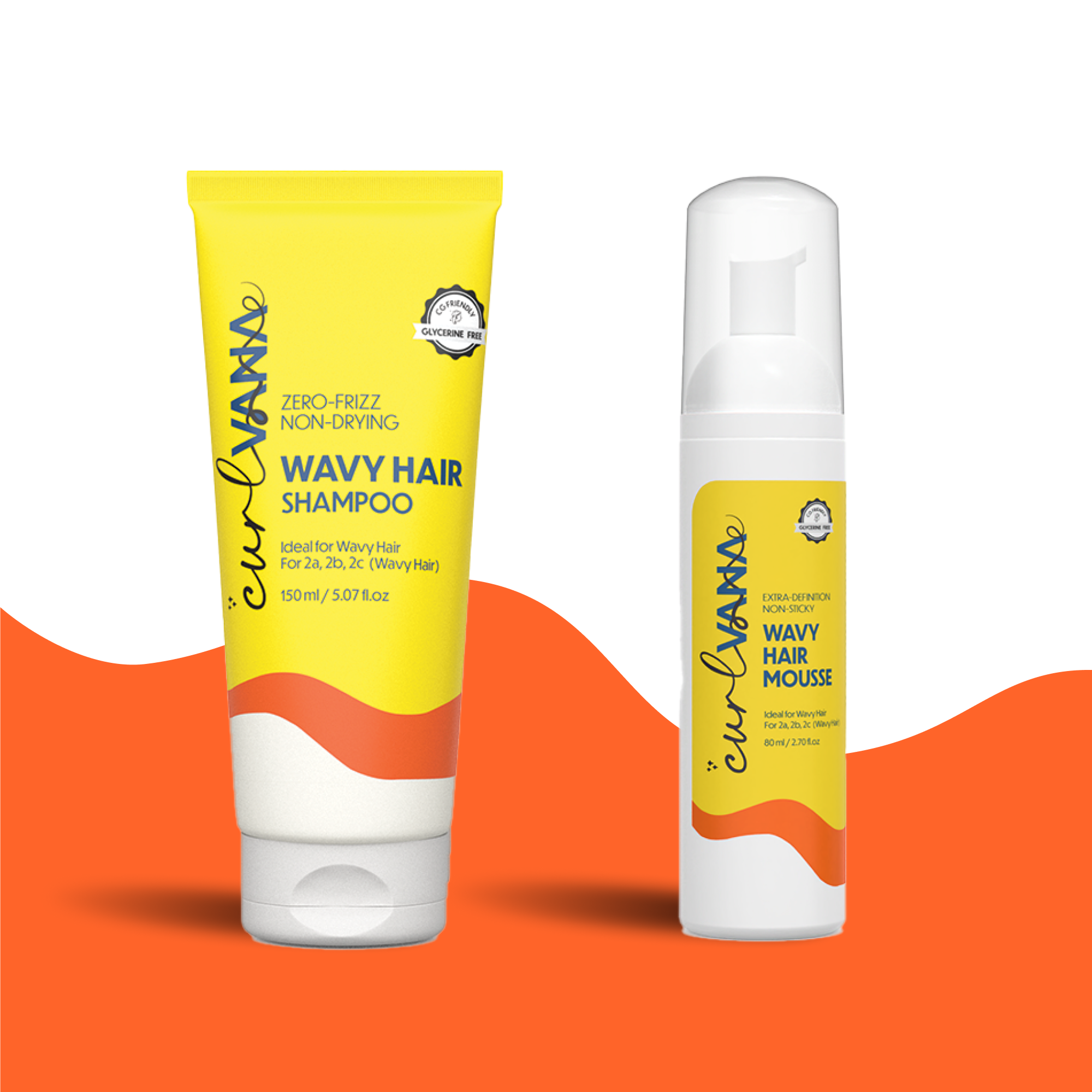 ThriveCo Curlvana Wavy Hair Care Range with Shampoo & Mousse