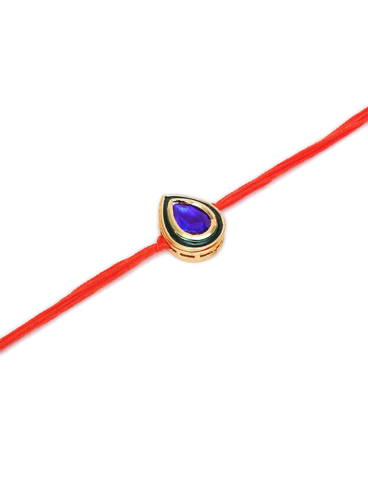 Designer kundan Rakhi - Ruby Raang