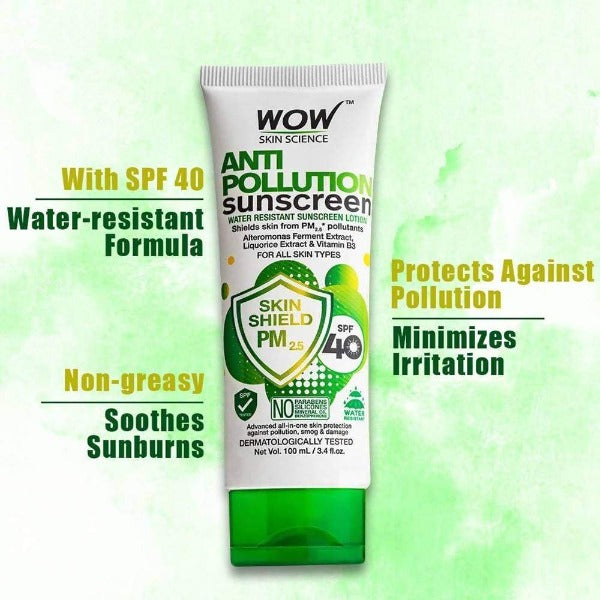 Wow Skin Science Anti Pollution Sunscreen Lotion - 100 ml