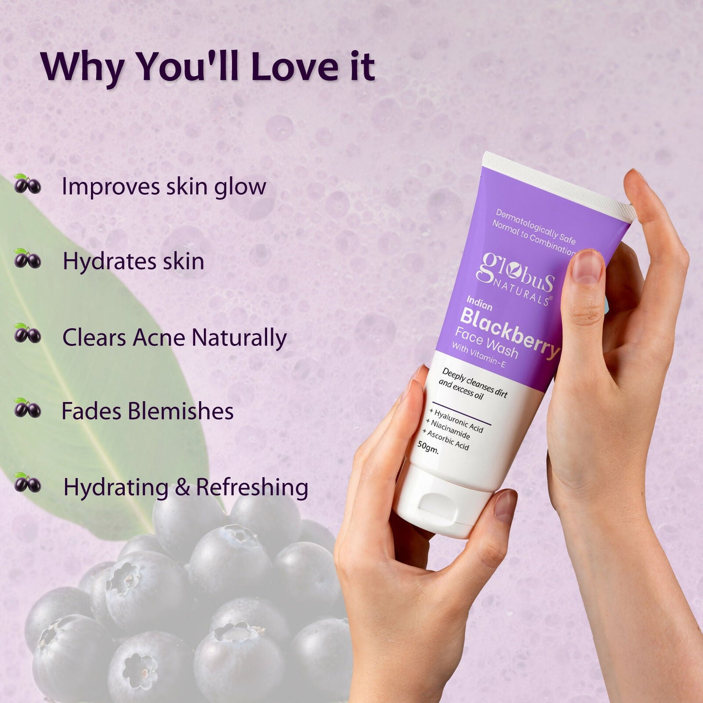 Globus Naturals Indian Blackberry Face Wash with Vitamin E