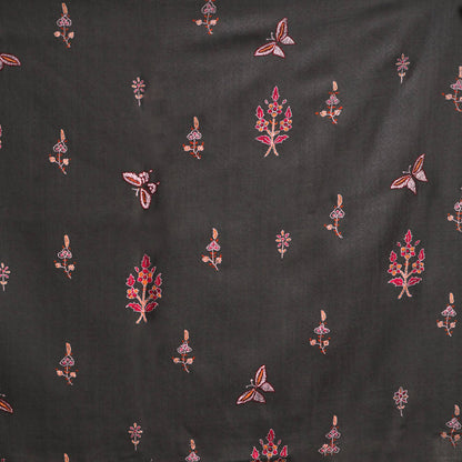 Nizalia Handmade Paper Mache Soozni Work Dark Grey Pashmina