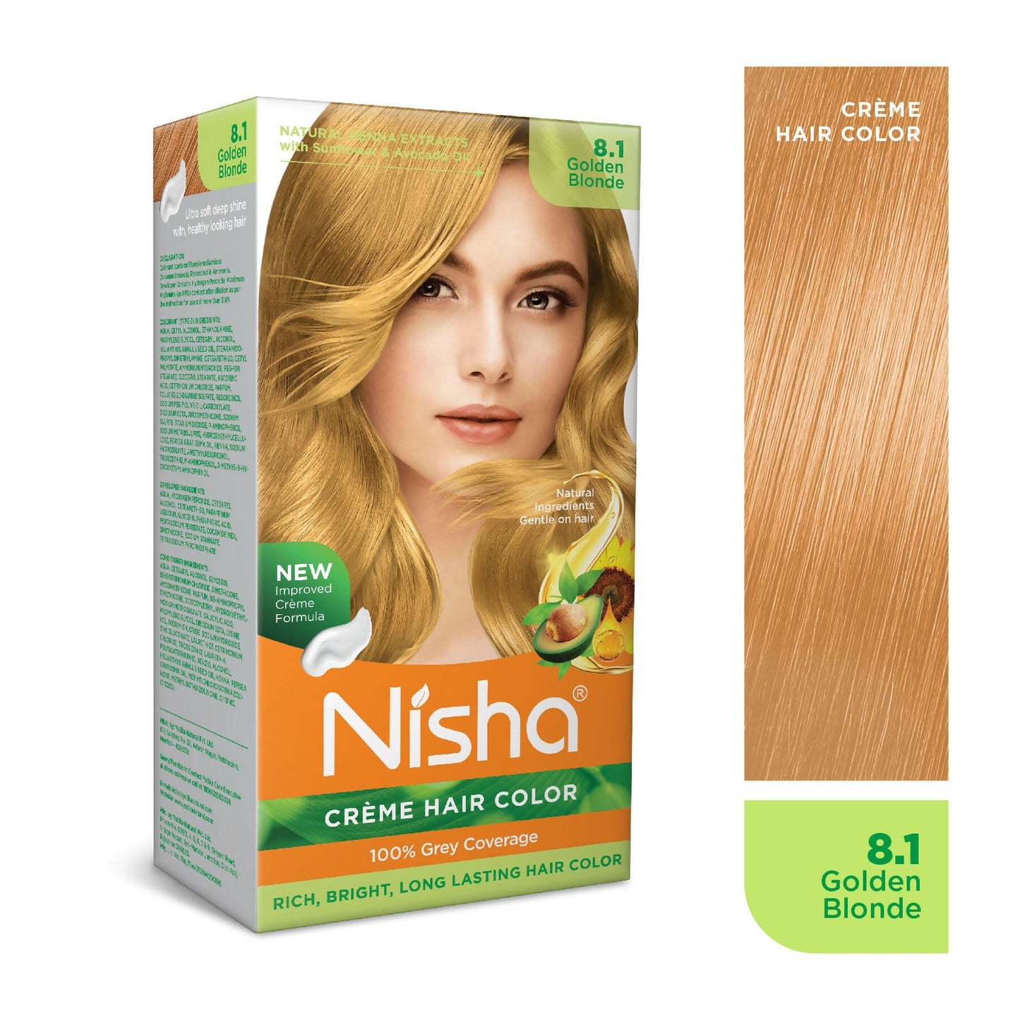 Nisha Creme Hair Color for Women - Golden Blonde