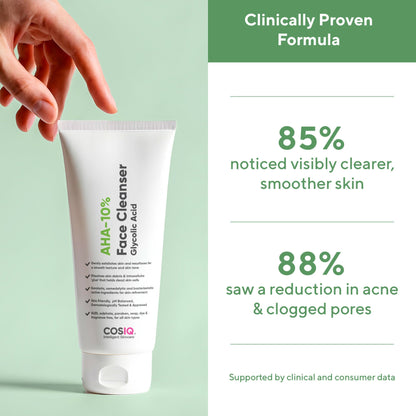 Cos-IQ AHA Glycolic Acid 10% Face Cleanser