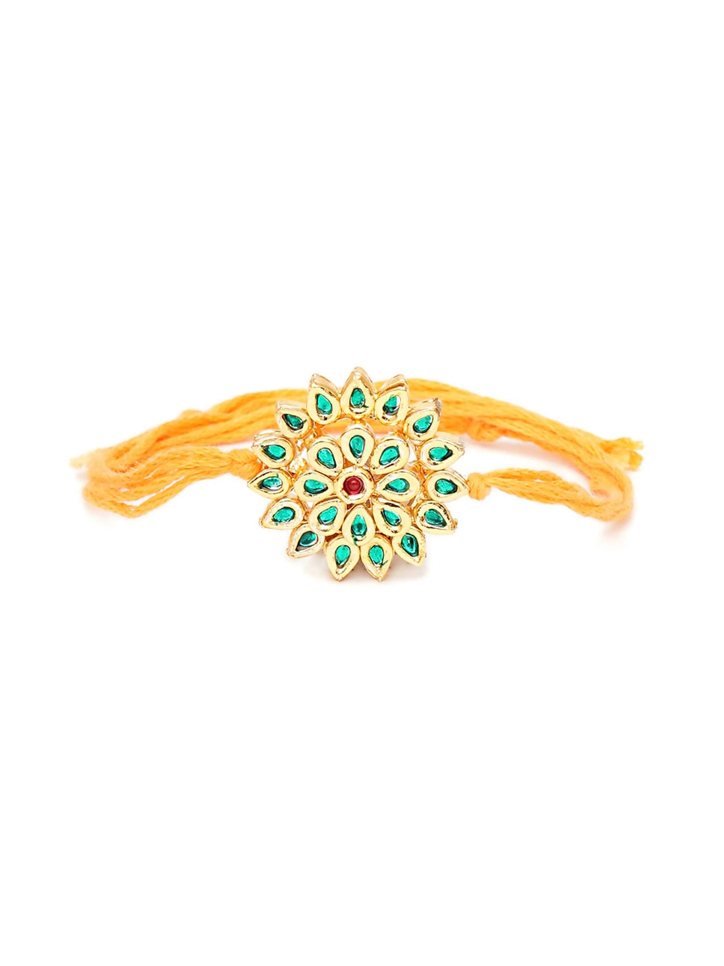 Designer kundan Rakhi - Ruby Raang