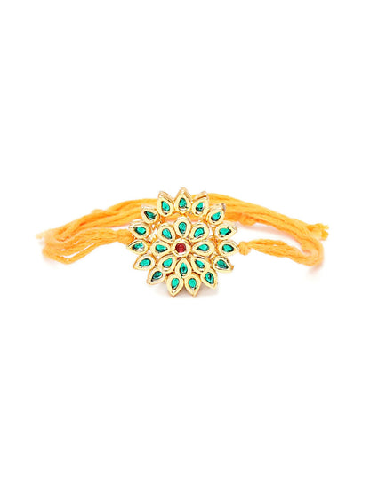 Designer kundan Rakhi - Ruby Raang