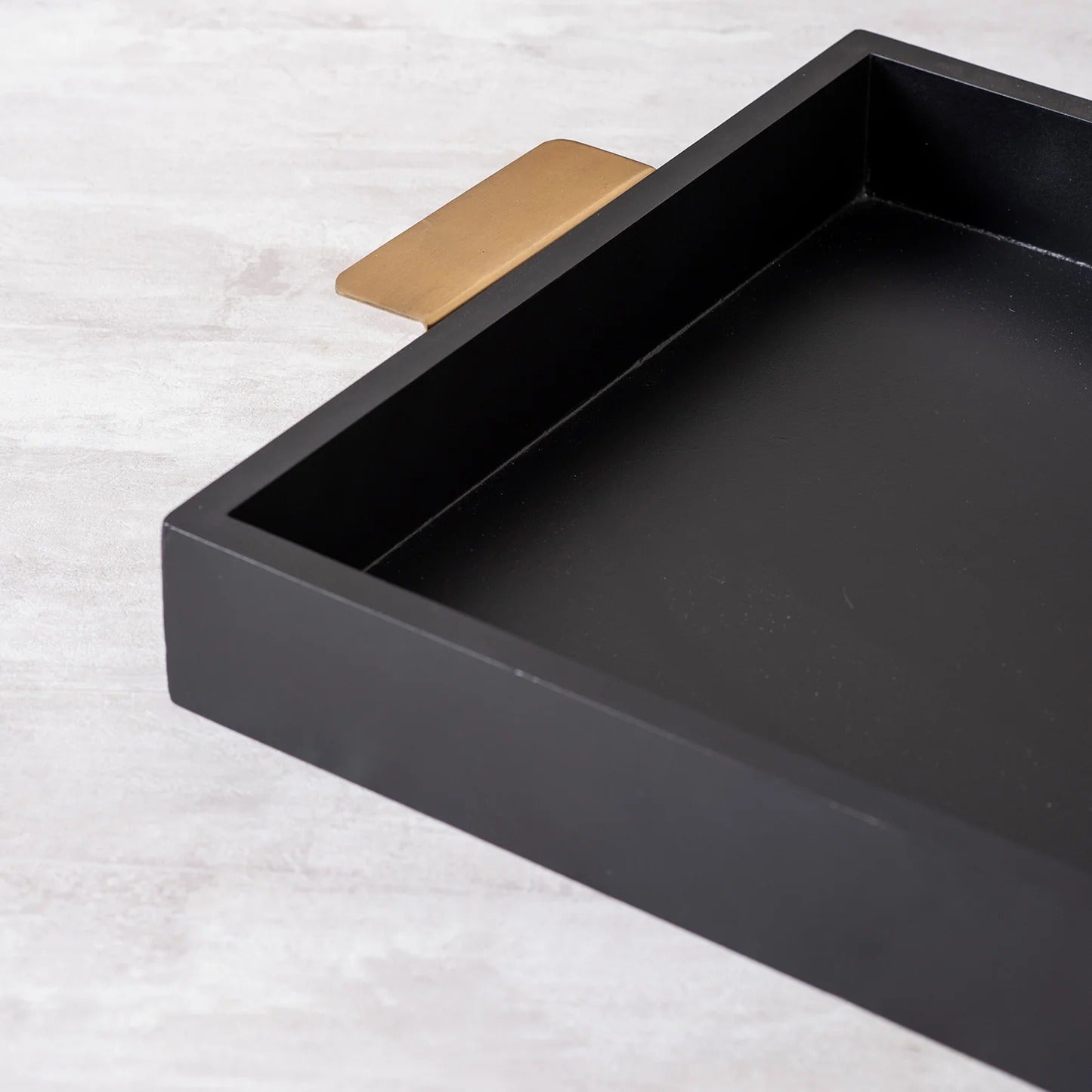 Nestroots Black MDF Serving Tray Modern Design