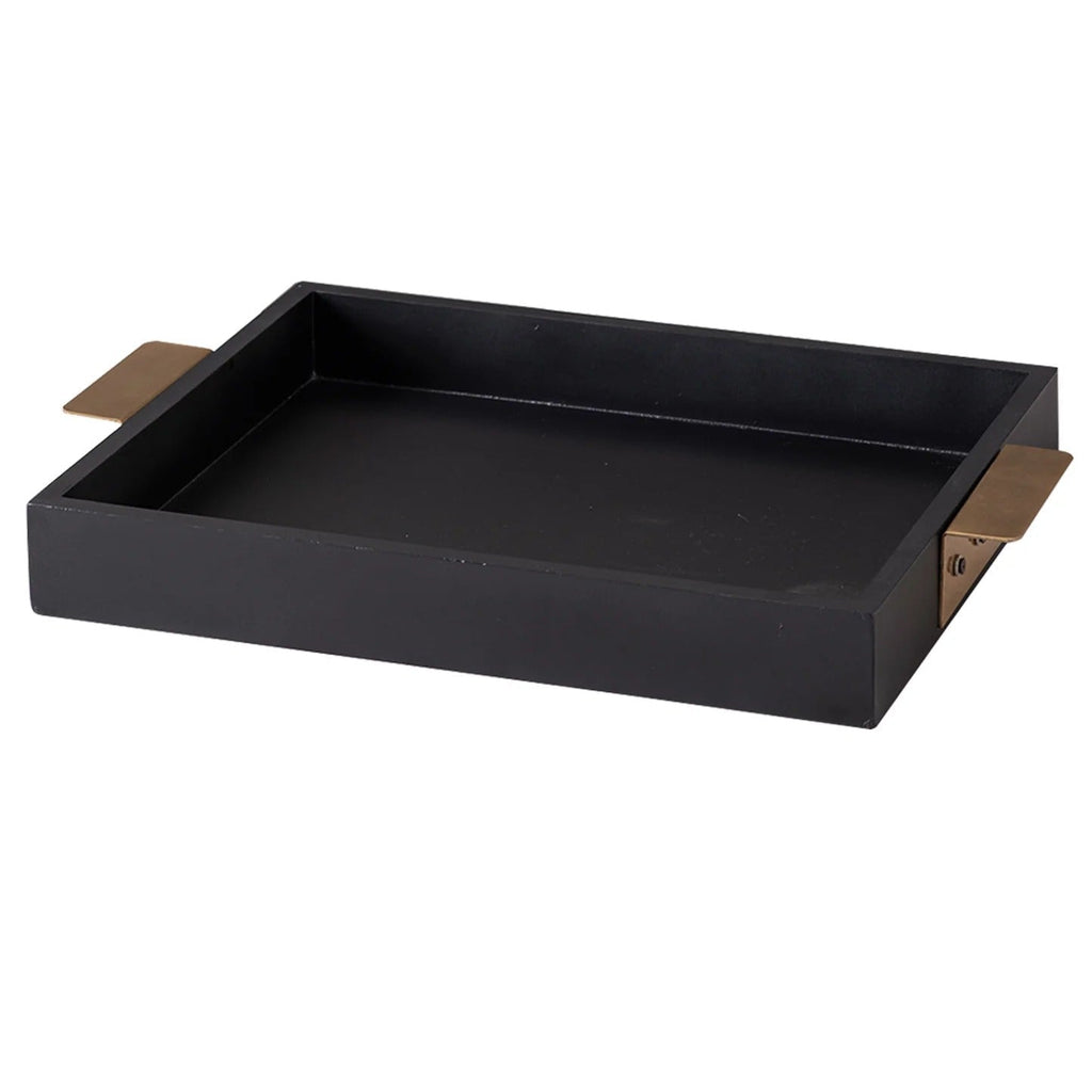 Nestroots Black MDF Serving Tray Modern Design