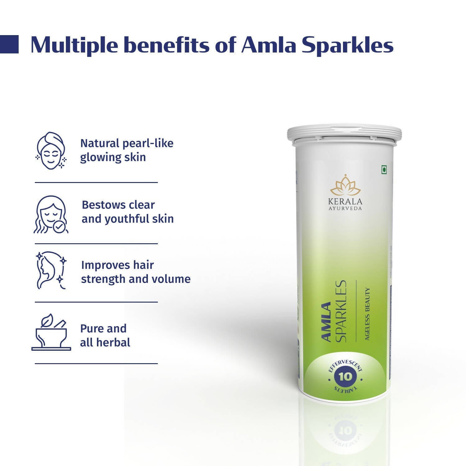 Kerala Ayurveda Amla Sparkles Tablets - 10 tabs