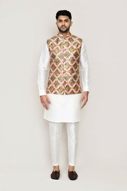 Joban Fashion Printed Colored Art Silk Printed Work Men's Jacket