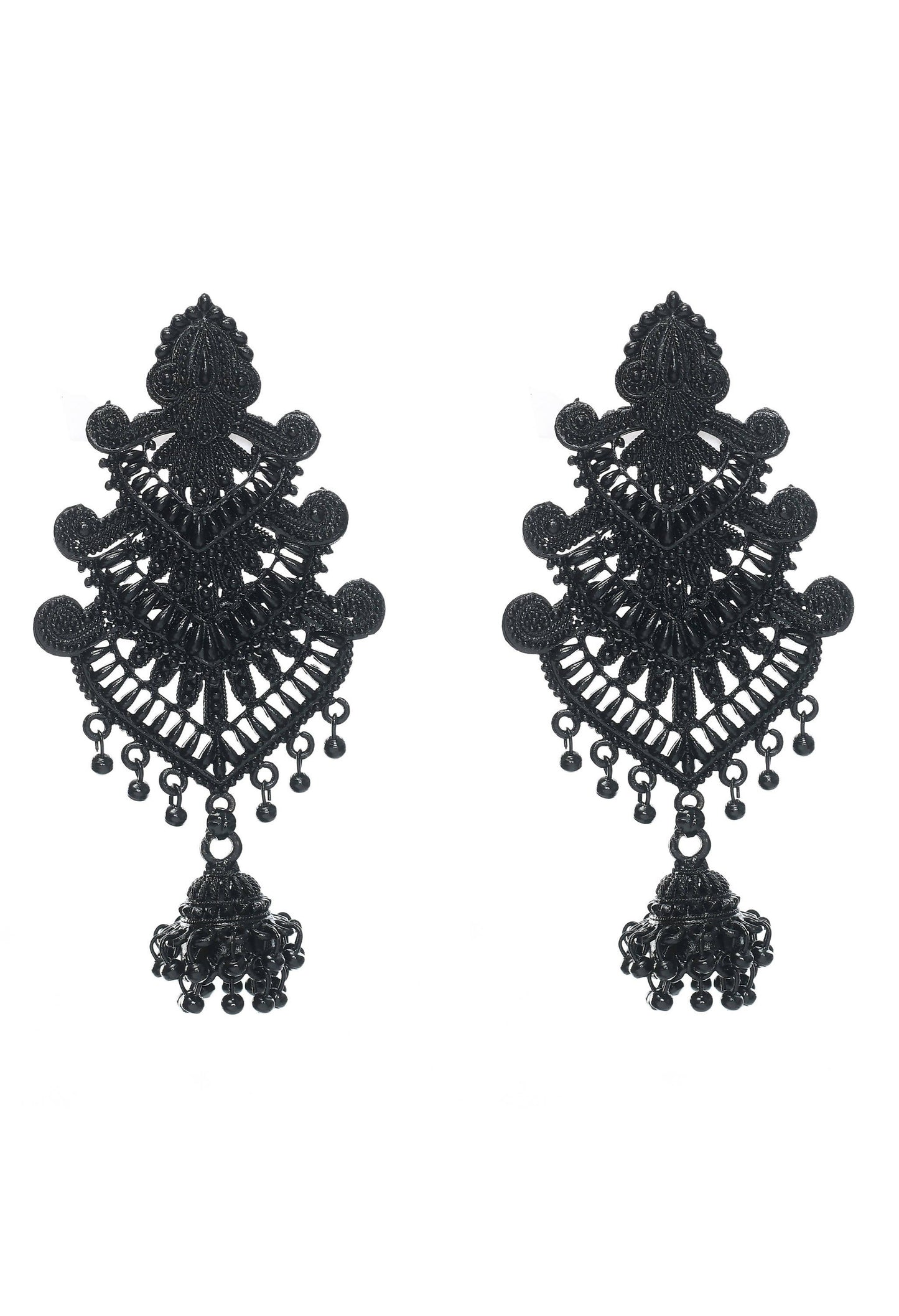 Mominos Fashion Johar Kamal Latest Design Black Color Earrings