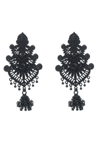 Mominos Fashion Johar Kamal Latest Design Black Color Earrings