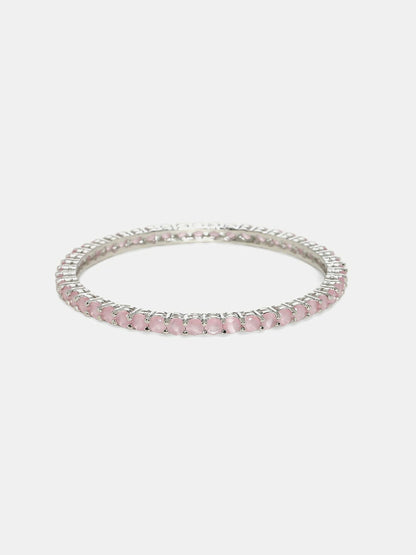 Pink Stone Bangle- Ruby Raang