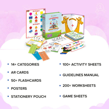 ClassMonitor KG2 Preschool Learning Educational Kit includes 300+ Early Learning Activity Sheets for kids of Age 4.5 - 5.5 Years