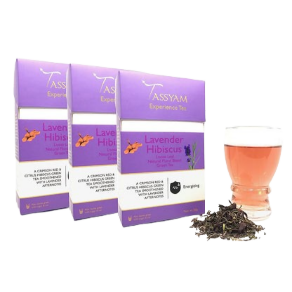 Tassyam Organics Lavender Hibiscus Green Tea