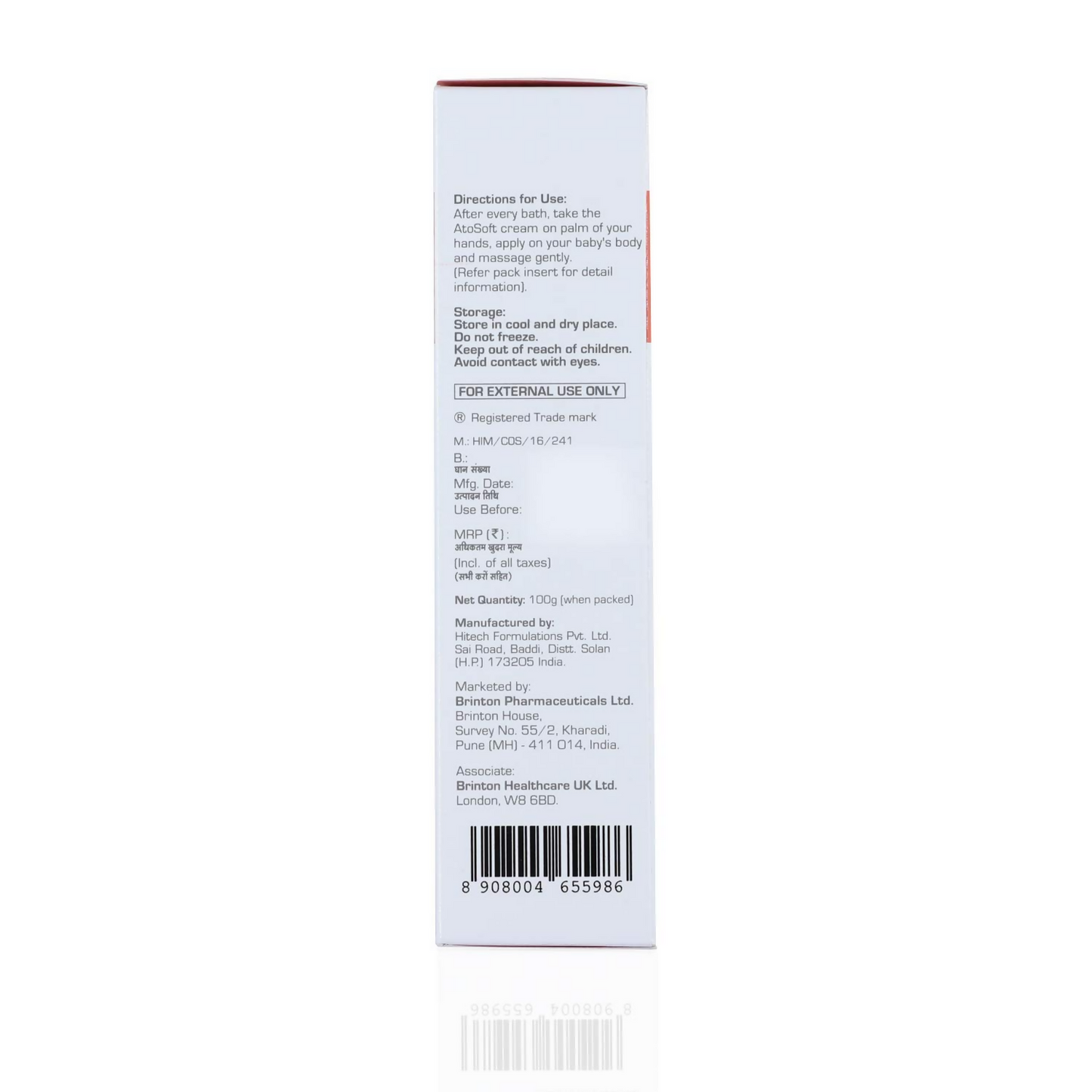 Brinton Atosoft Cream for Dry & Itchy Skin of Baby