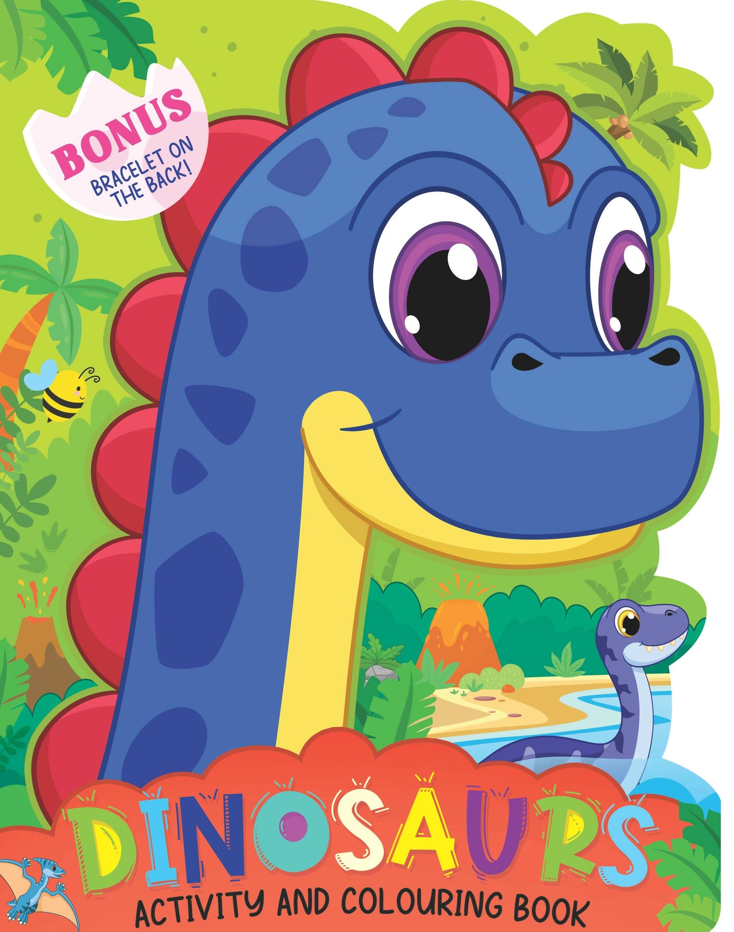 Dreamland Dinosaur Activity and Colouring Book - Die Cut Animal Shaped Book : Children Interactive & Activity Book