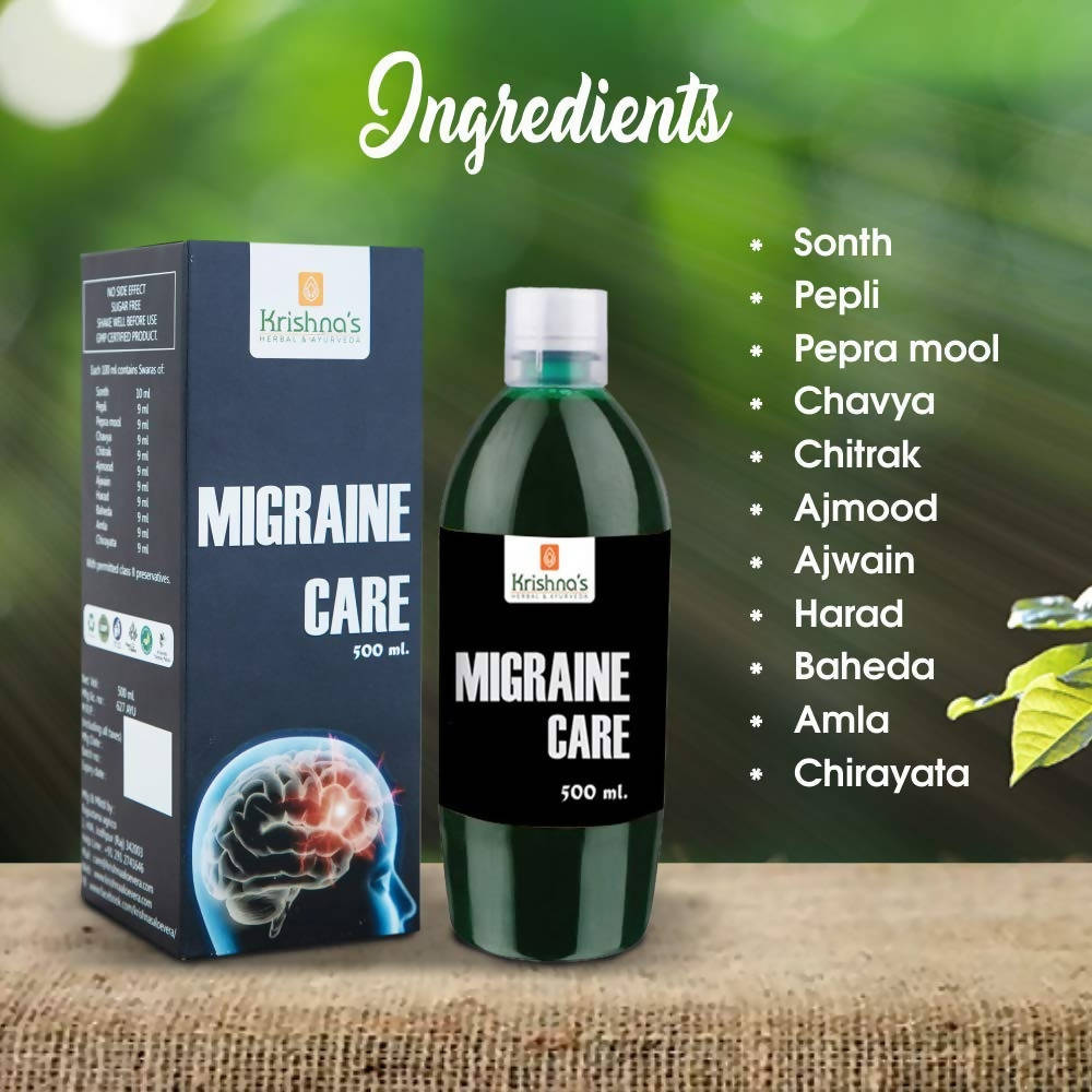 Krishna's Herbal & Ayurveda Migraine Care Juice - 500 ml