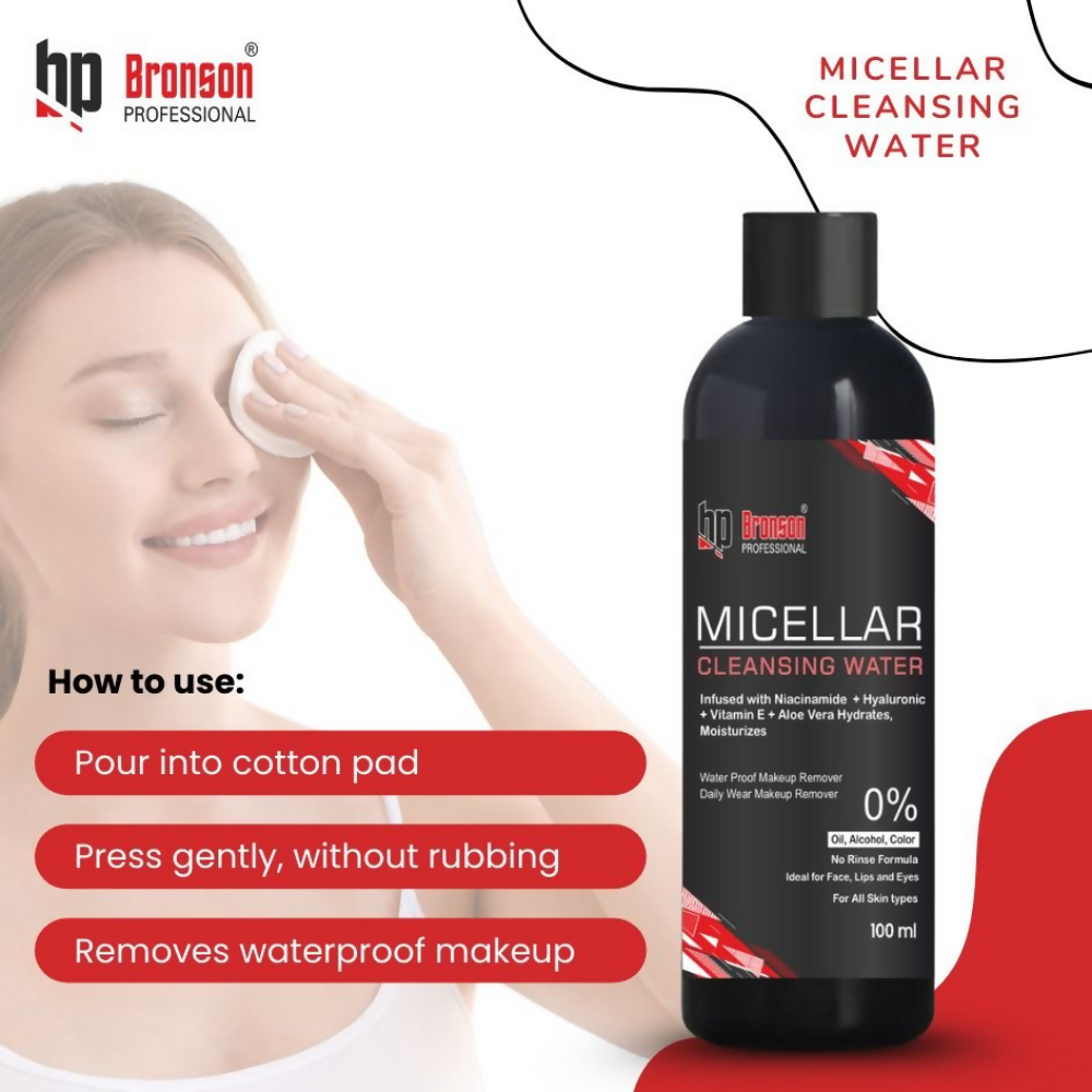 Bronson Professional Micellar Cleansing Water infused with Niacinamide & Hyaluronic Acid Makeup Cleanser