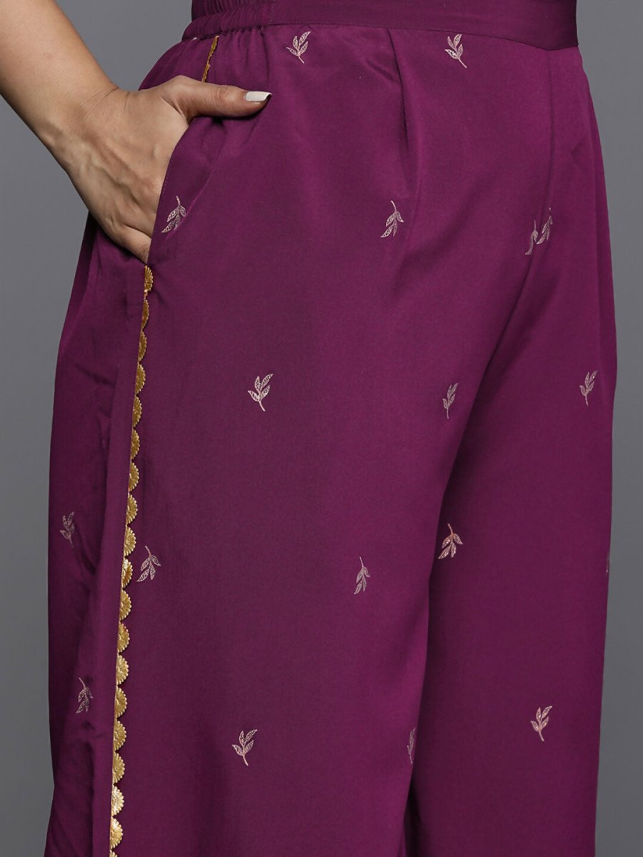 Ahalyaa Women's Traditional wear Co-ords - Purple
