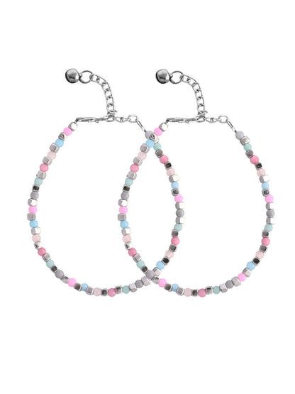 VOJ Women Multi Color stainless steel Anklet