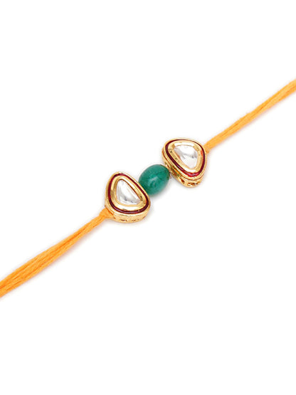 Designer kundan Rakhi - Ruby Raang