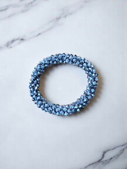 Inhanns Unisex Crystal Bloom – Adjustable Crystal Bead Bracelets - Silver