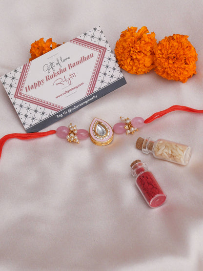 Designer kundan Rakhi - Ruby Raang