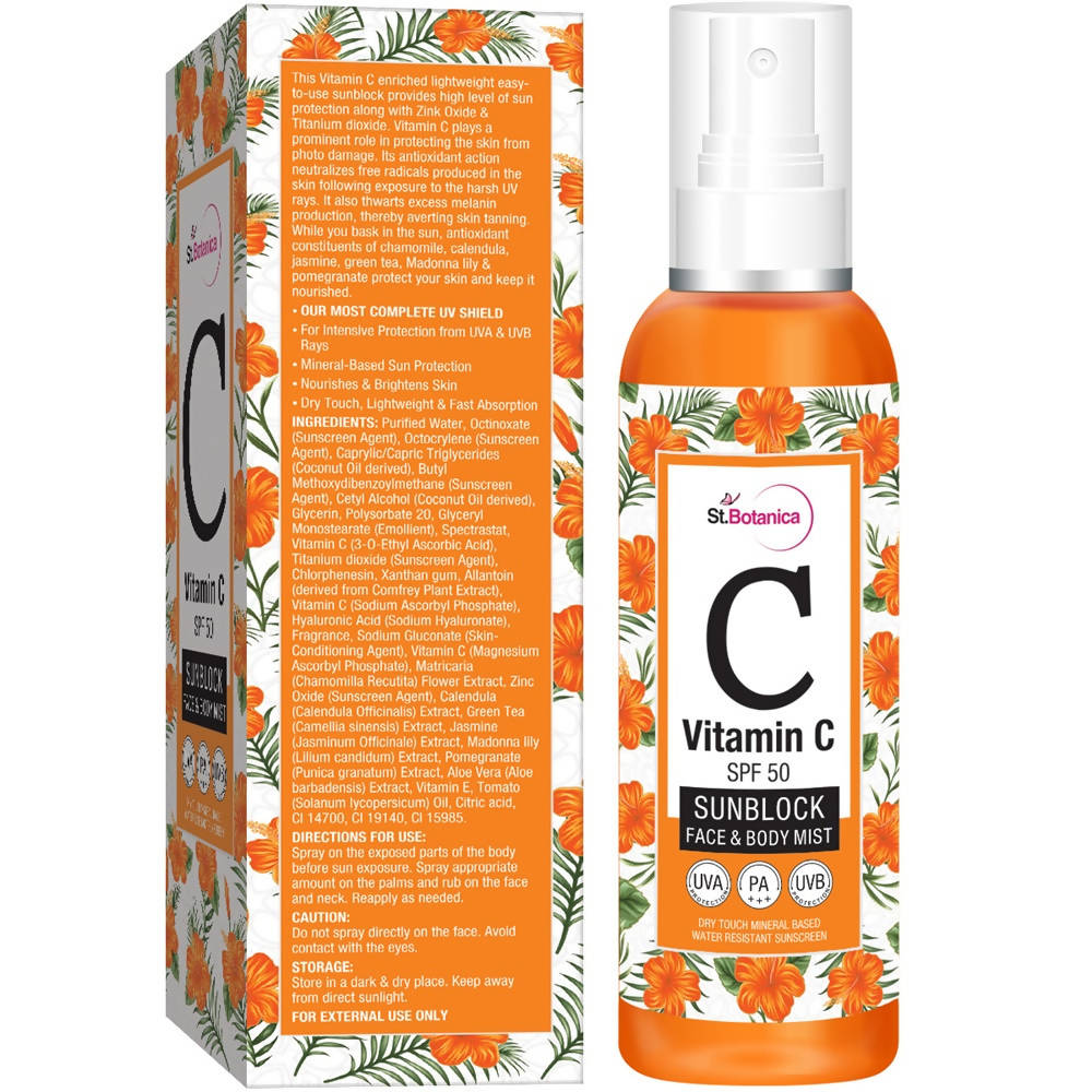 St.Botanica Vitamin C SPF 50 Sunblock Face & Body Mist - 120 ml