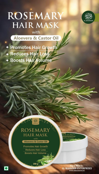 Al Masnoon Rosemary Hair Mask with Aloe Vera & Castor Oil