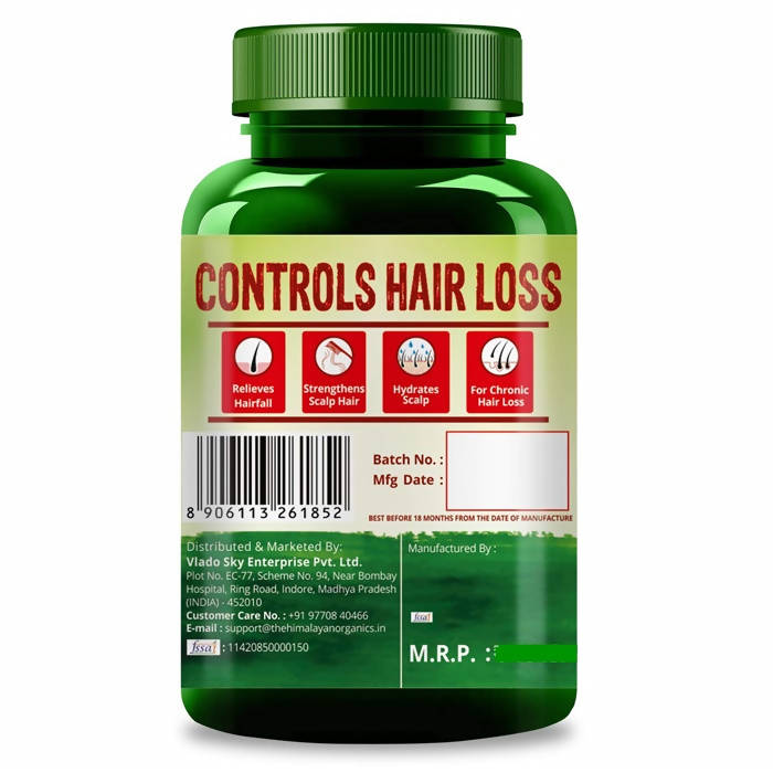 Himalayan Organics Plant Based Hair Vitamin Biotin Vegetarian Capsules