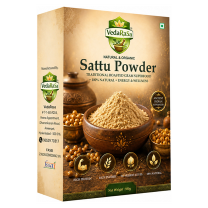 VedaRasa Premium Sattu Powder – Organic Roasted Chana Powder