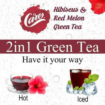 Care Hibiscus & Red Melon Sugar Free Green Tea Sachets