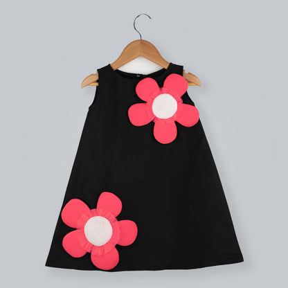Pink Cow Fashions Black & Pink Dress With Embellishments
