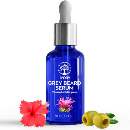 Ivory Natural Greys Beard Serum Restore Natural Black Color Of Grey White Beard