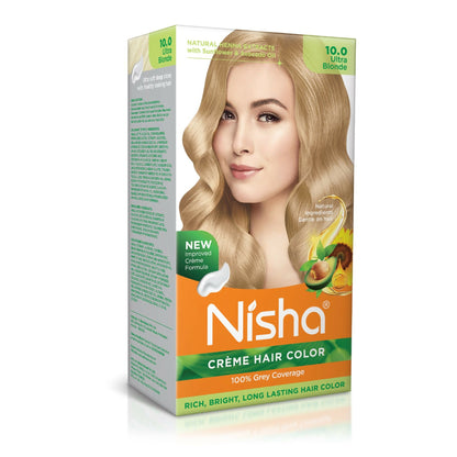 Nisha Creme Hair Color for Women - Ultra Blonde