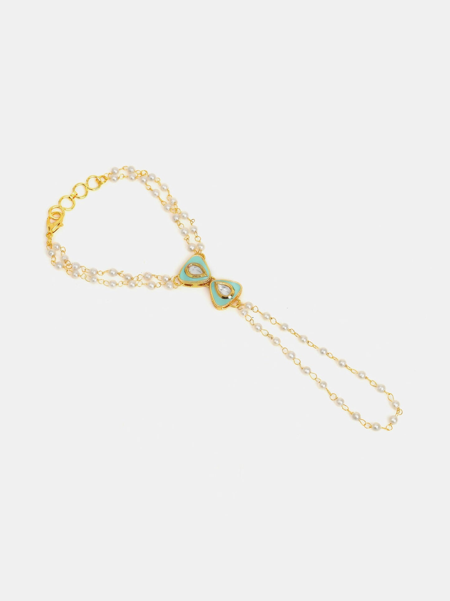 Ruby Raang Saanjh Pearl Hand Jewelry