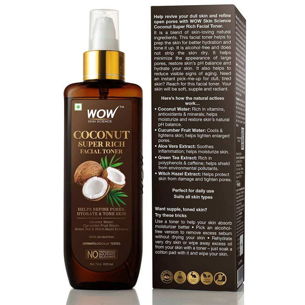 Wow Skin Science Coconut Super Rich Facial Toner - 200 ml