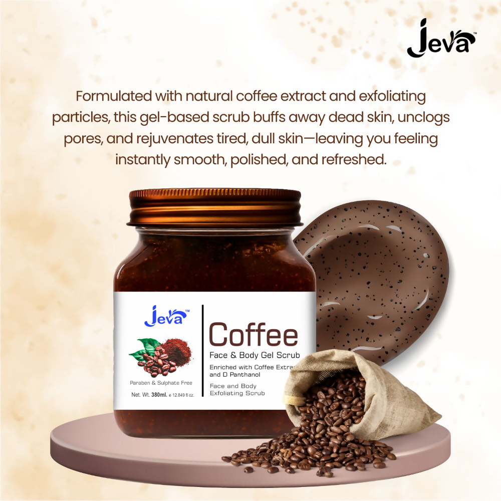 Jeva Coffee Face & Body Exfoliating Gel Scrub