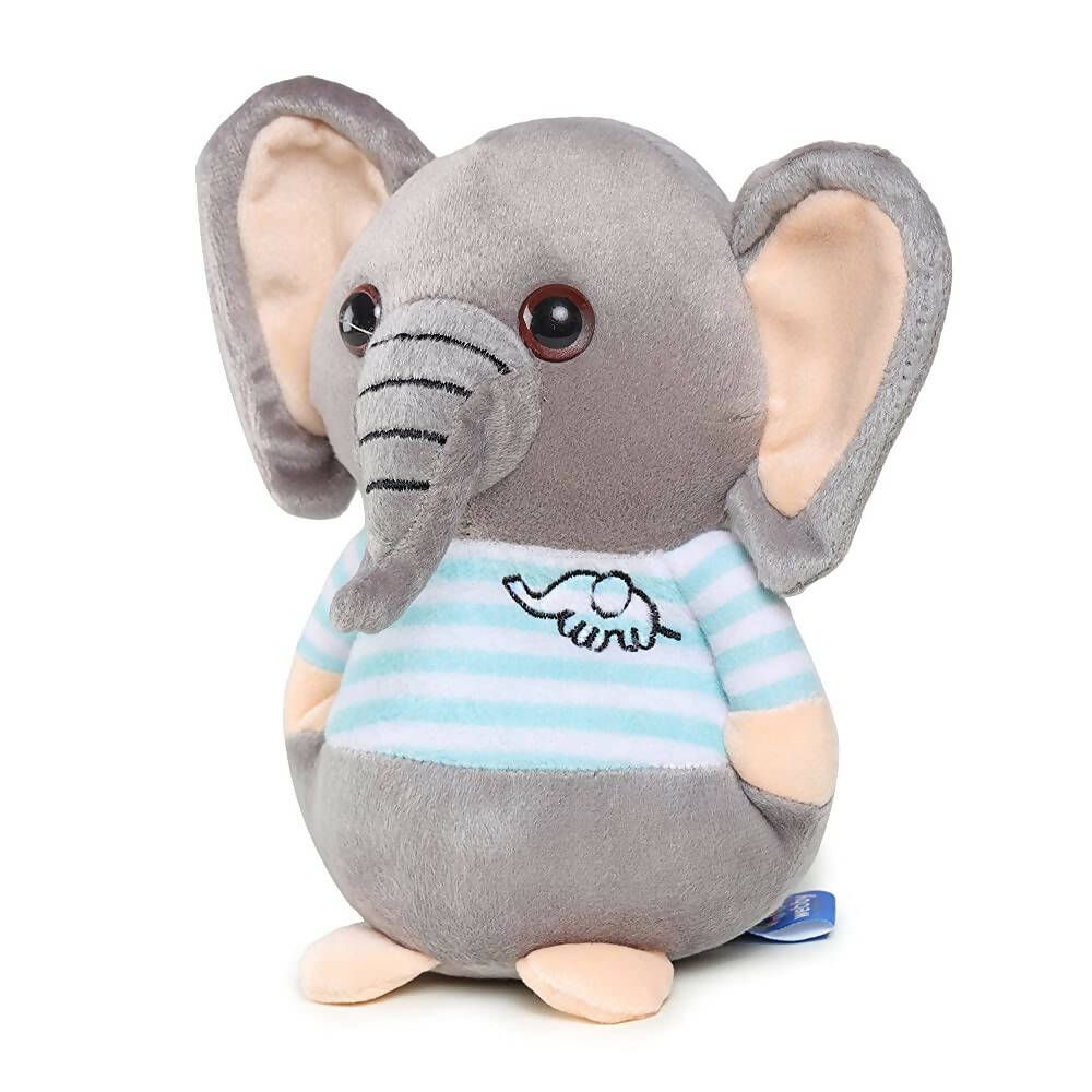 Webby Soft Animal Plush Elephant Toy 20cm-Blue