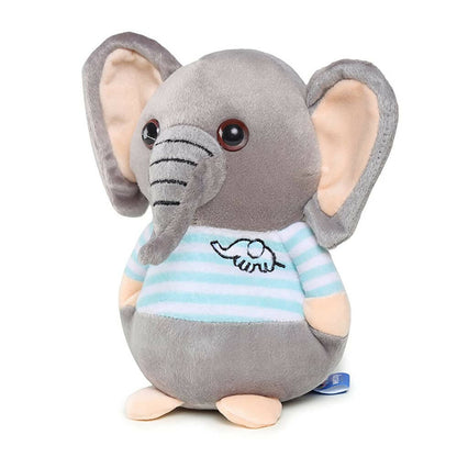 Webby Soft Animal Plush Elephant Toy 20cm-Blue