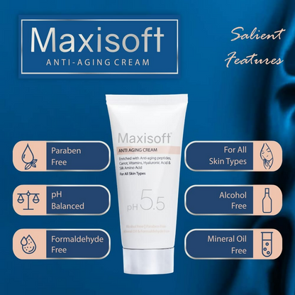 Maxisoft Anti Aging Cream Reduces Fine Lines, Wrinkles & Age Spots