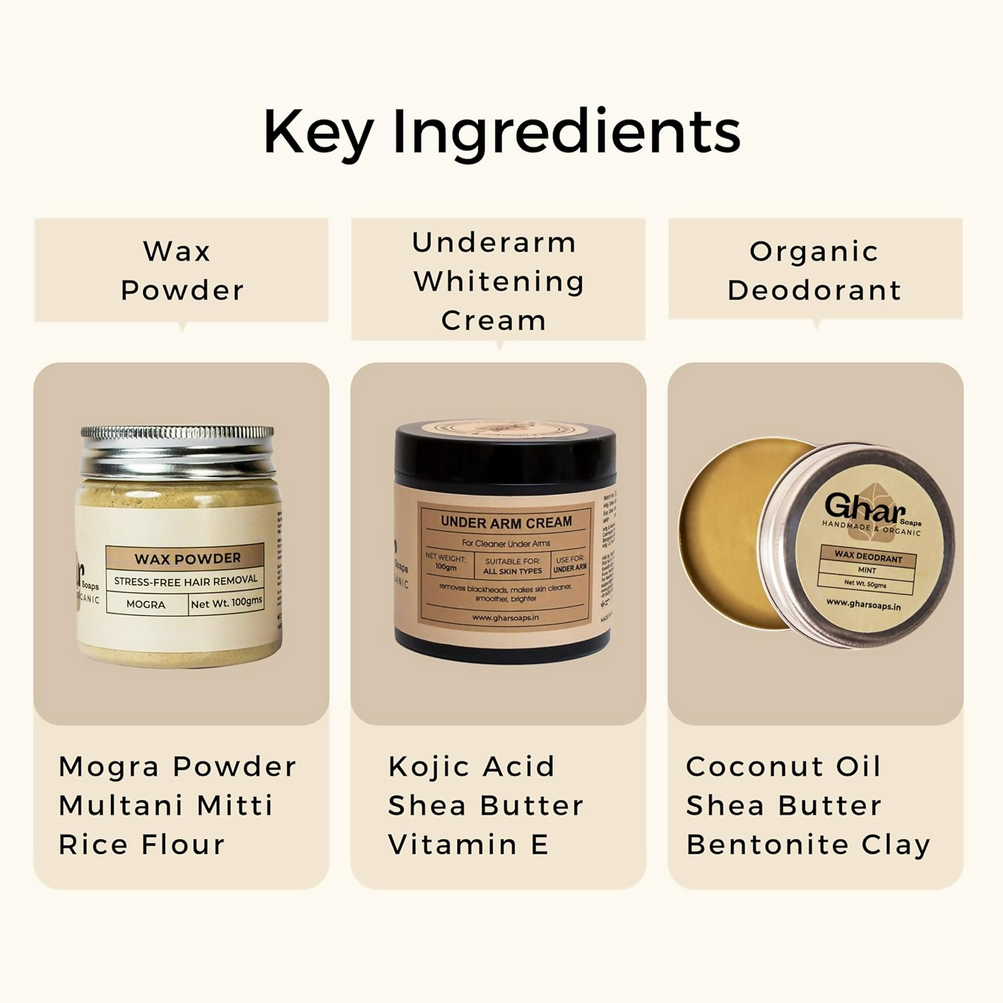 Ghar Soaps Underarm Lightening Cream Kit